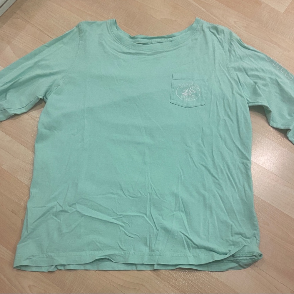 VINEYARD VINES LONG SLEEVE SIZE MEDIUM MINT GREEN
